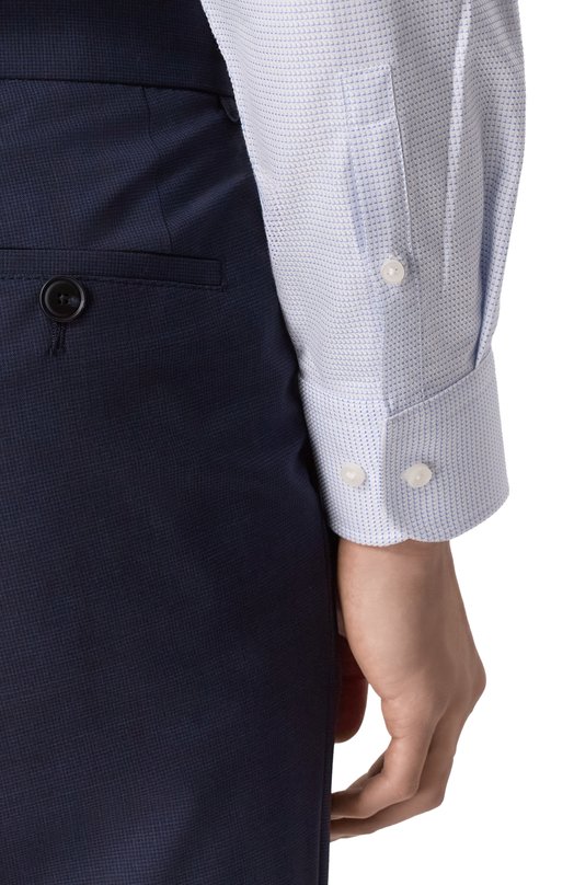 Хлопковая сорочка BOSS 50555708 Голубой  50555708 Фото 5