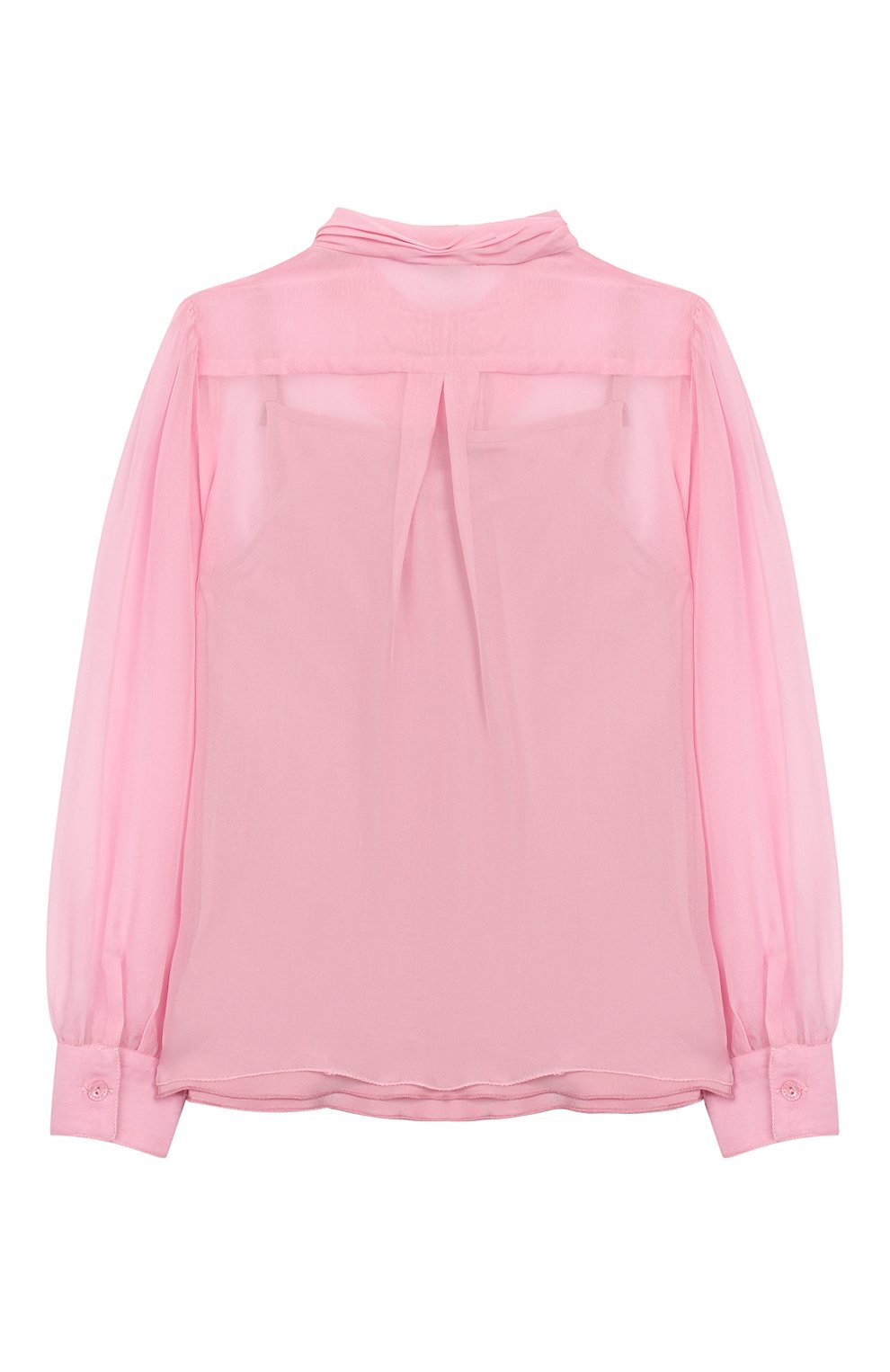 Шелковая блузка DOLCE & GABBANA светло-розового цвета по цене 33750 руб., арт. L54S43/FU1AT/2-6, фото 2 Шелковая блузка DOLCE & GABBANA, арт. L54S43/FU1AT/2-6, фото 2