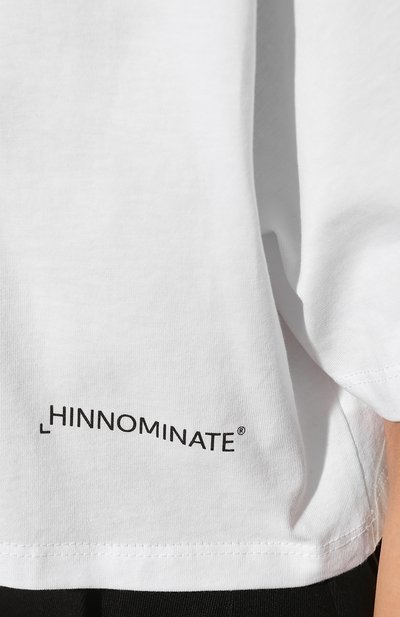 Хлопковая футболка HINNOMINATE белого цвета по цене 6655 руб., арт. HDS2/HNW181STMM, фото 5 Хлопковая футболка HINNOMINATE, арт. HDS2/HNW181STMM, фото 5