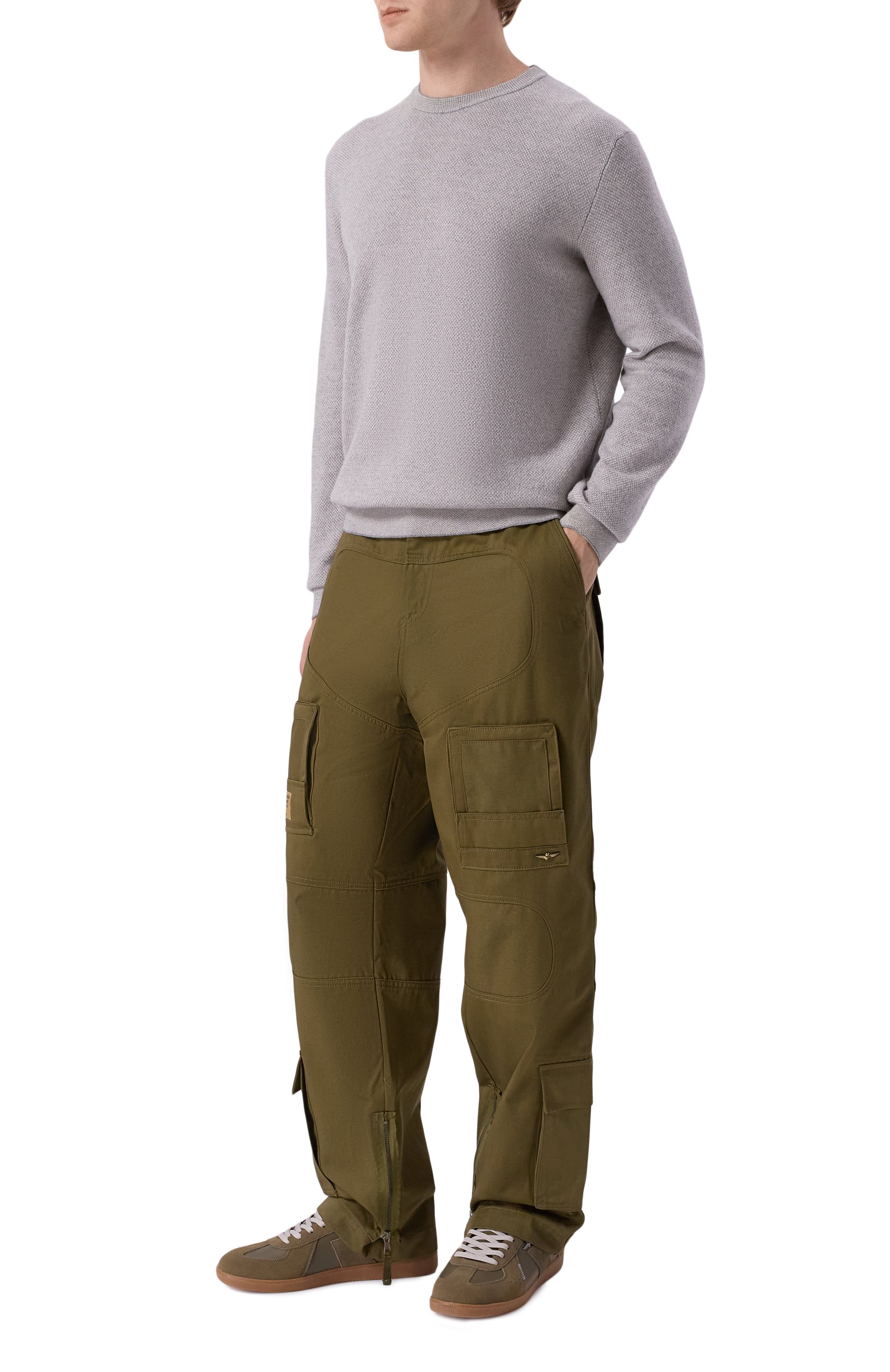 Хлопковые брюки-карго AERONAUTICA MILITARE, арт. PA1696UCT04240, фото 2