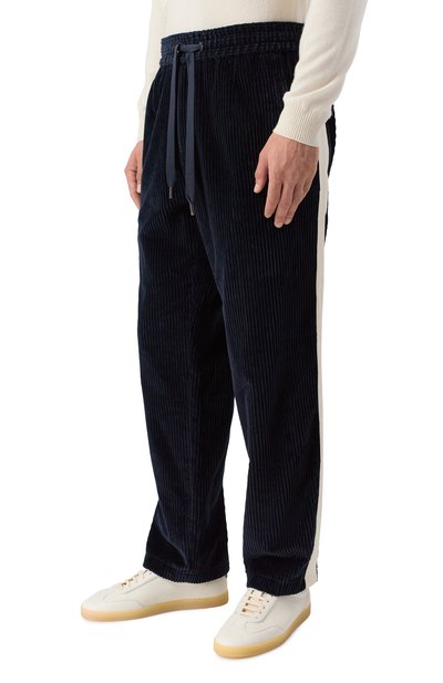 Вельветовые брюки DOLCE & GABBANA темно-синего цвета по цене 119000 руб., арт. GP141T/FUVLI, фото 3 Вельветовые брюки DOLCE & GABBANA, арт. GP141T/FUVLI, фото 3