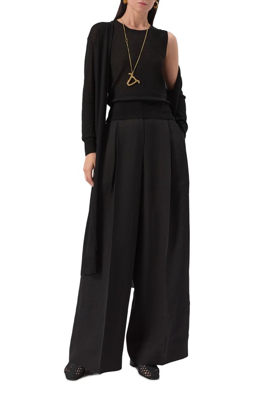 Топ из вискозы Max Mara Studio PED0NE Чёрный  PED0NE Фото 2