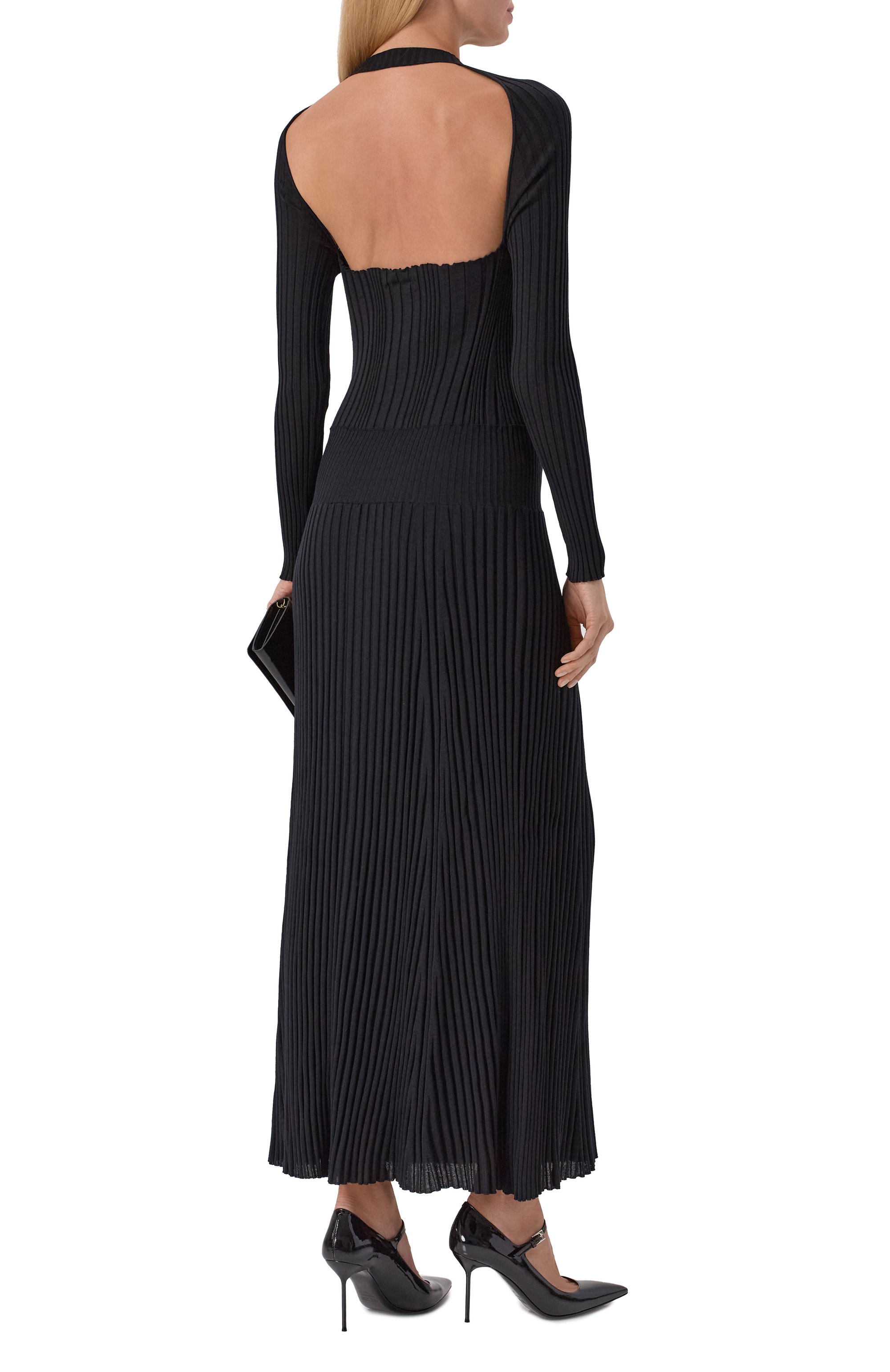 Шерстяное платье MRZ черного цвета по цене 114000 руб., арт. FW25-0016-M0D, фото 2 Шерстяное платье MRZ, арт. FW25-0016-M0D, фото 2