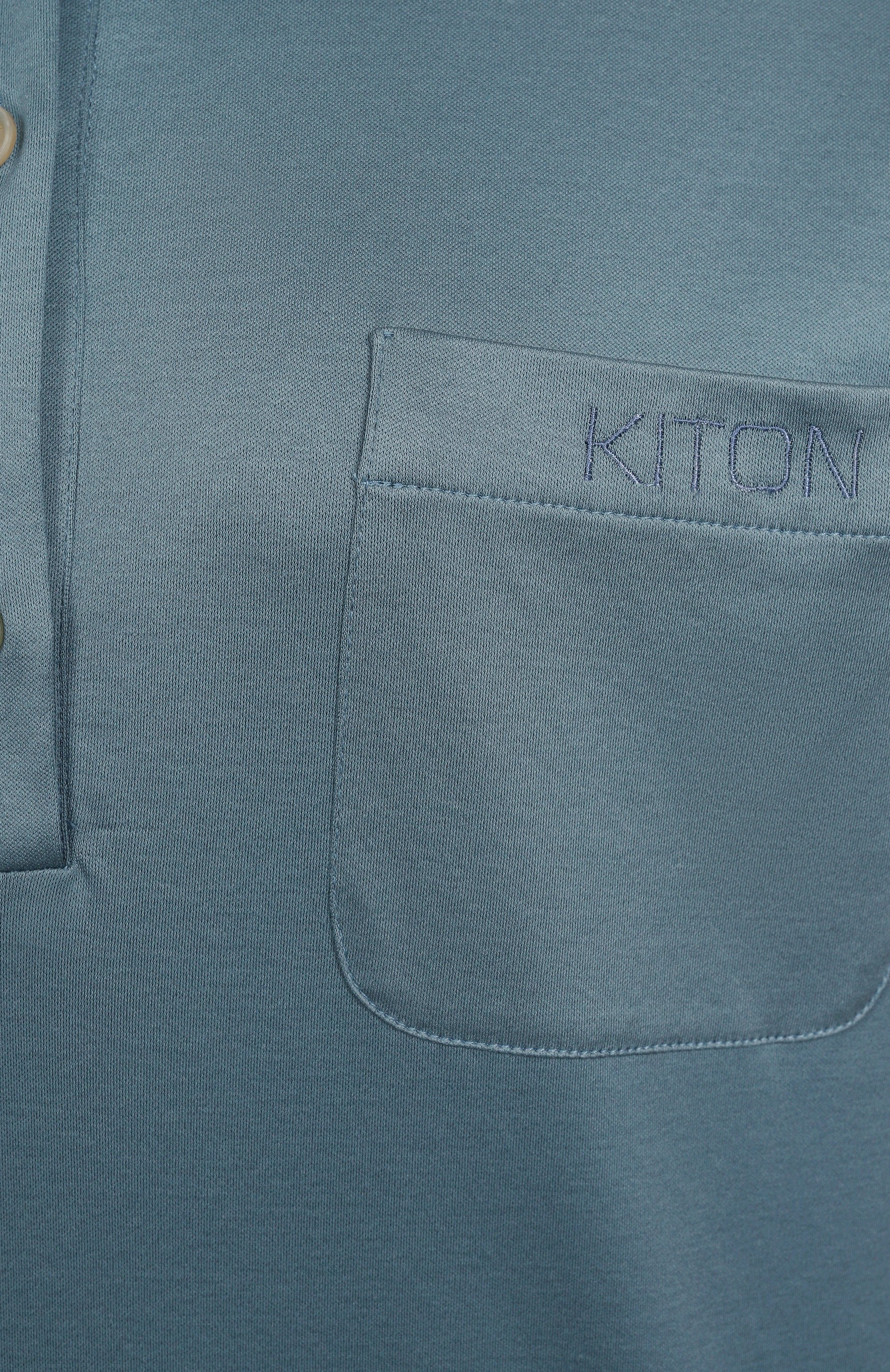 Хлопковое поло KITON зеленого цвета по цене 104500 руб., арт. D58440H080511616, фото 6 Хлопковое поло KITON, арт. D58440H080511616, фото 6