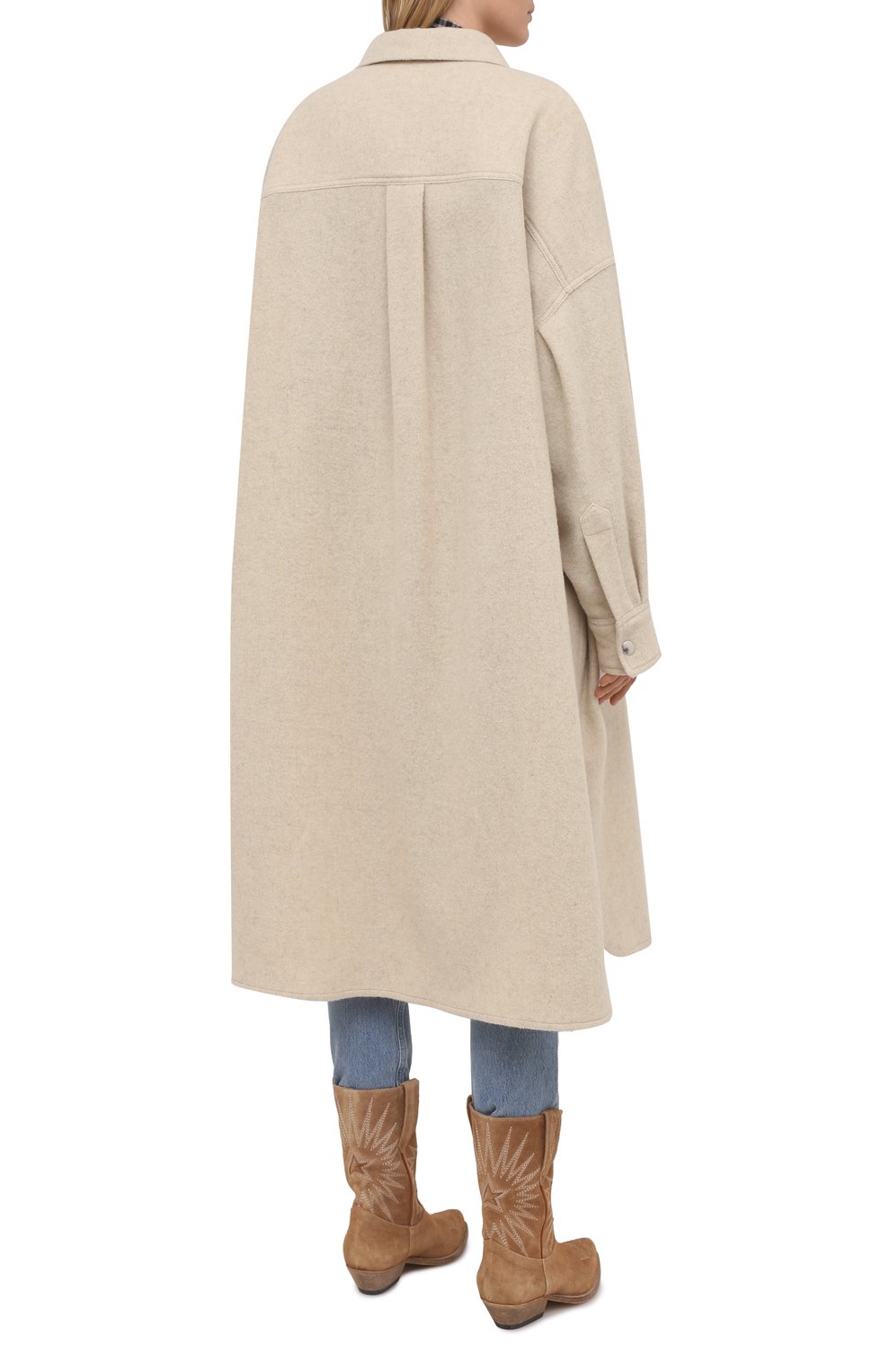Шерстяное пальто ISABEL MARANT ETOILE, арт. MA0902-21P064E/F0NTIA, фото 4