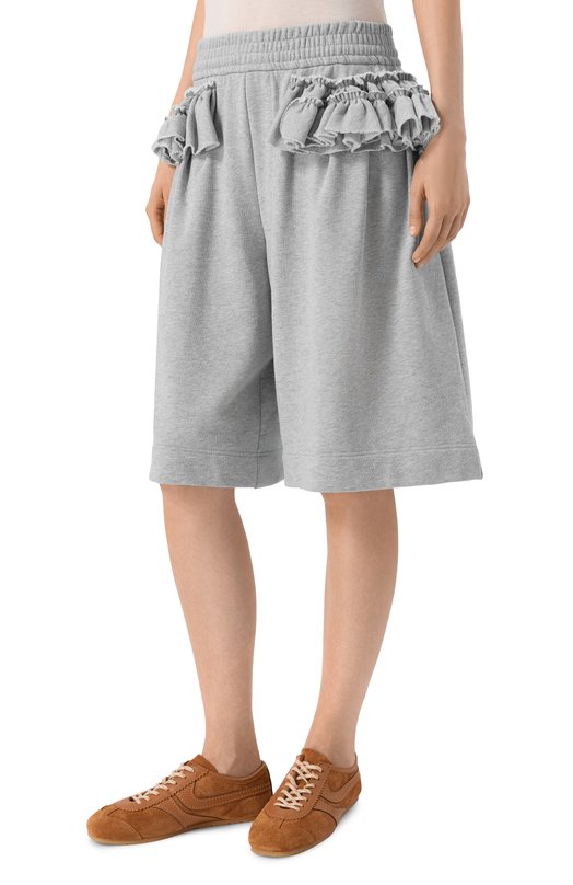 Хлопковые шорты Dries Van Noten 011177/3610 Серый  011177/3610 Фото 3