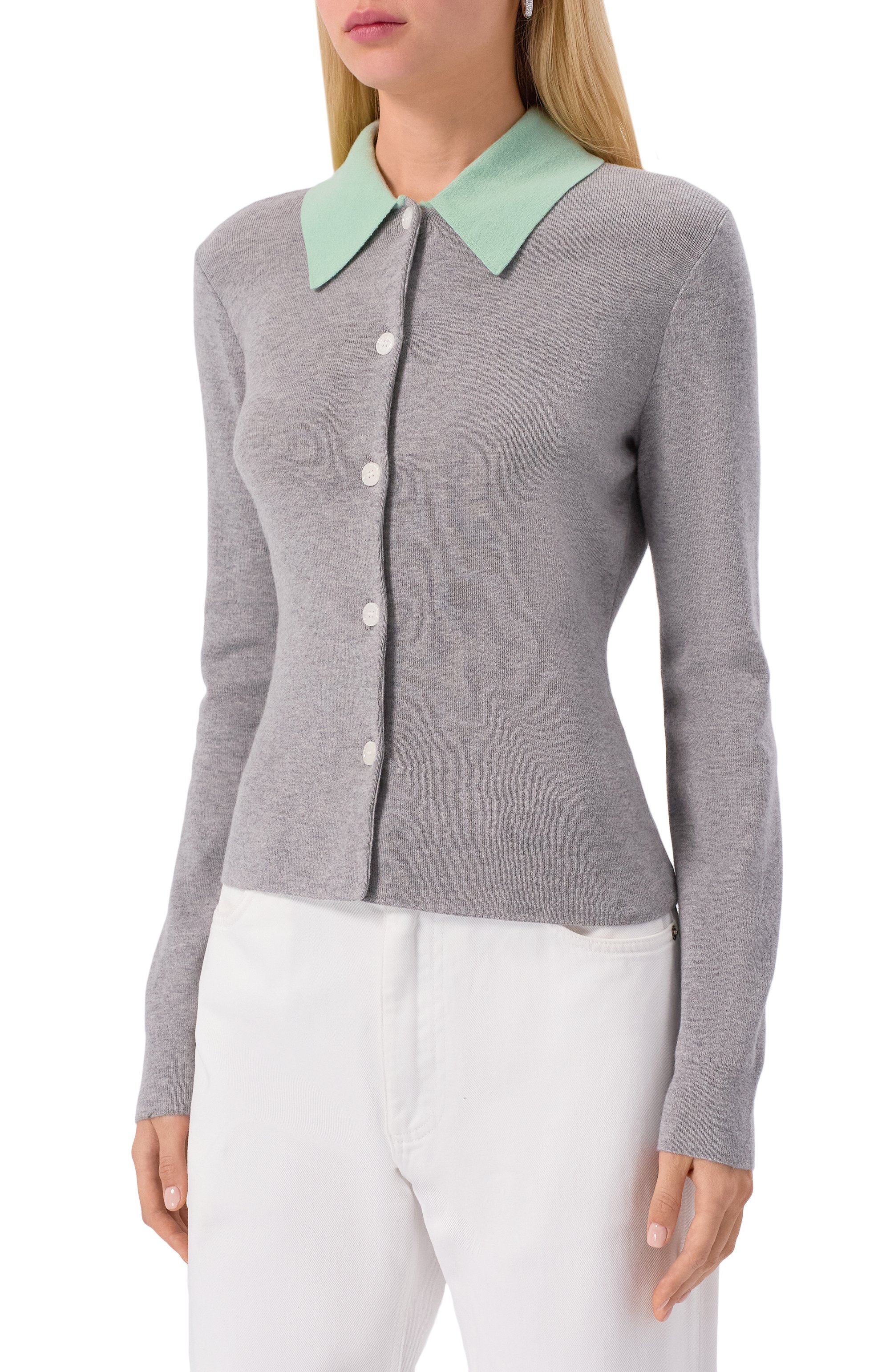 Шерстяной кардиган SELF-PORTRAIT, арт. PF25097CGR, фото 3