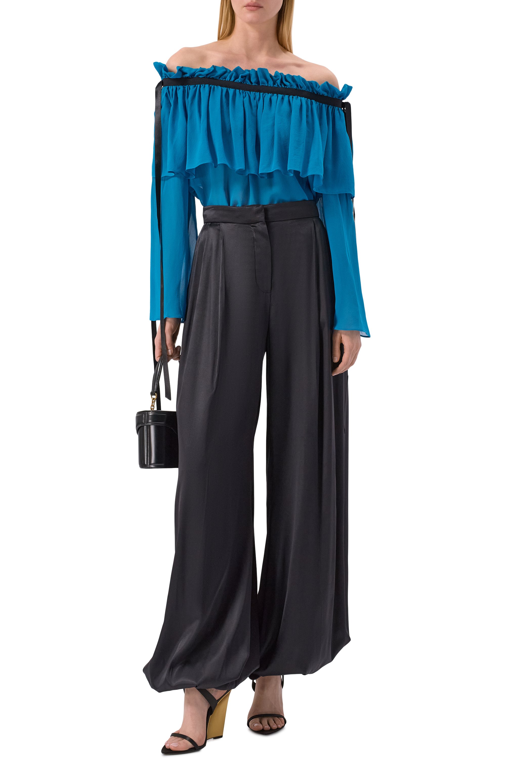 Топ NINA RICCI бирюзового цвета по цене 114000 руб., арт. 26PCT0023/SE1417, фото 2 Топ NINA RICCI, арт. 26PCT0023/SE1417, фото 2