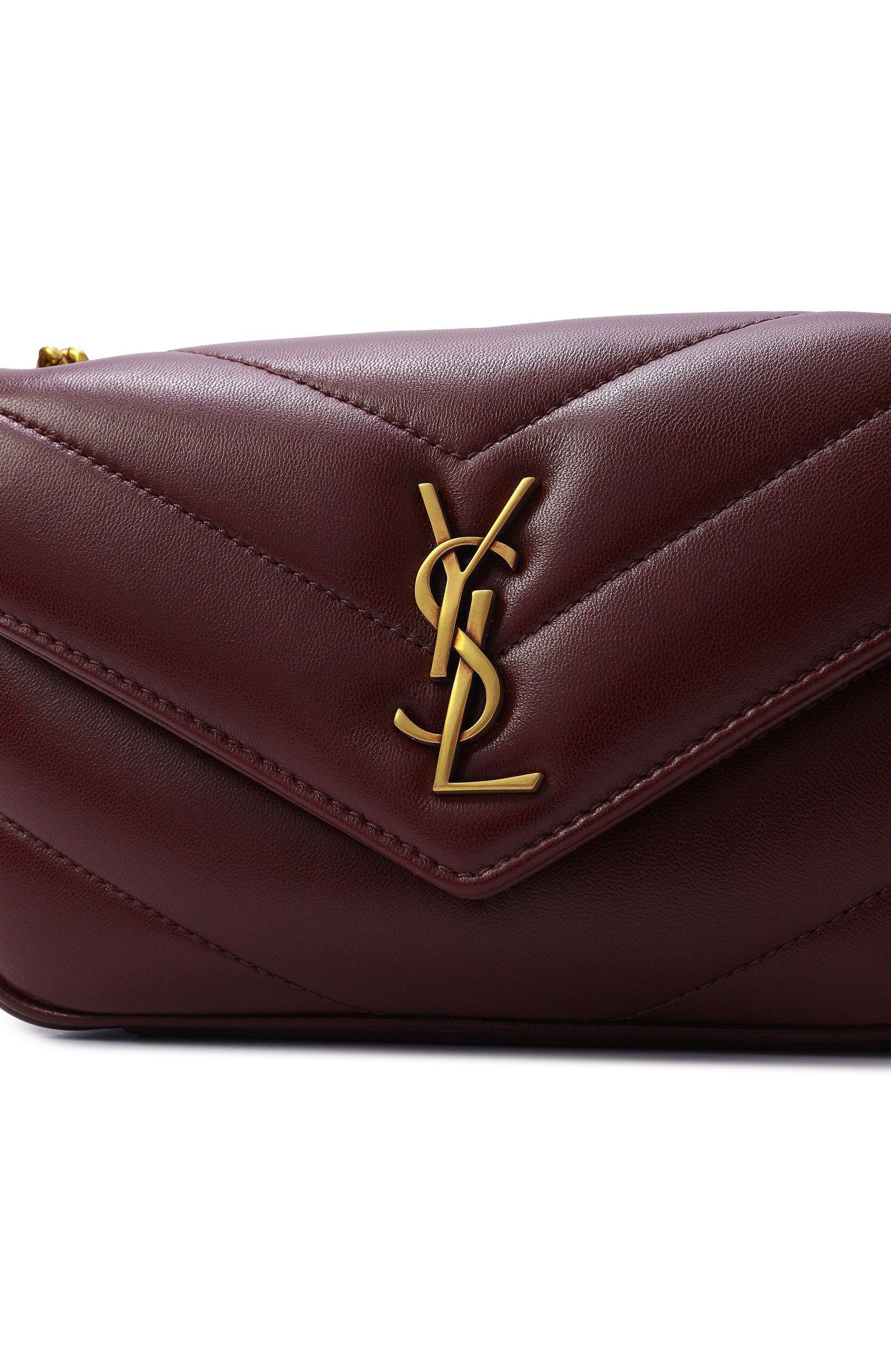 Сумка loulou mini SAINT LAURENT бордового цвета по цене 254000 руб., арт. 821749/AAEAX, фото 6 Сумка loulou mini SAINT LAURENT, арт. 821749/AAEAX, фото 6