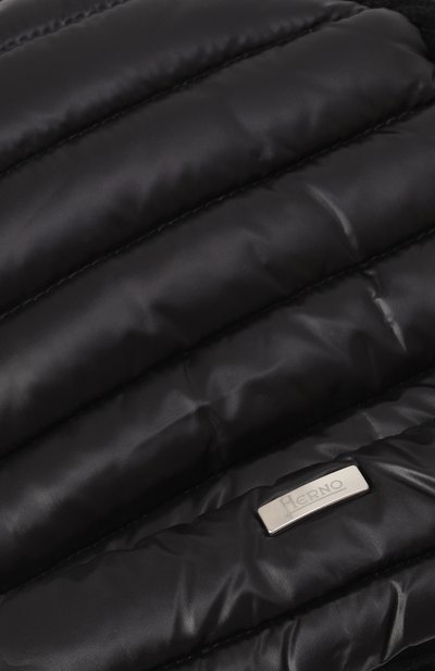 Комбинированная шапка HERNO черного цвета по цене 12300 руб., арт. BER00007X/12017Z, фото 3 Комбинированная шапка HERNO, арт. BER00007X/12017Z, фото 3