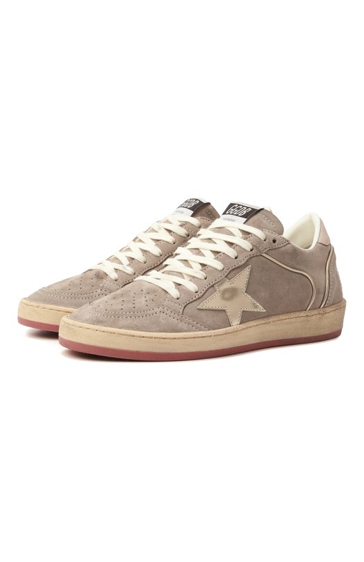 Замшевые кеды Ball Star Golden Goose Deluxe Brand GWF00327.F007474 Бежевый GWF00327.F007474