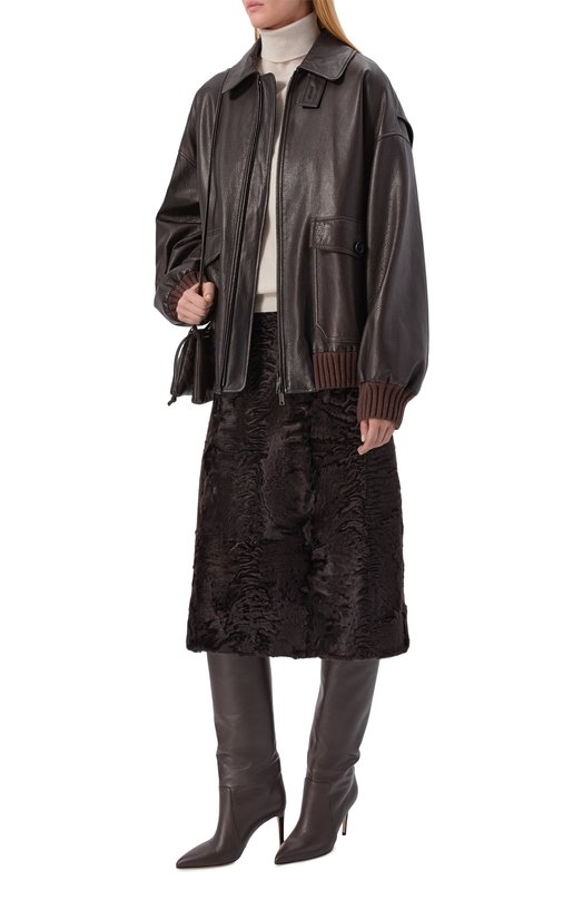 Юбка из свакары MVST M019/SWAKARA BROWN Коричневый  M019/SWAKARA BROWN Фото 2