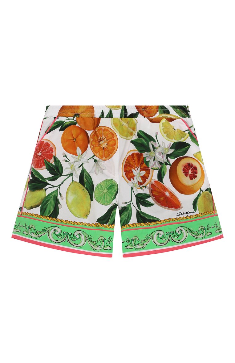 Детские хлопковые шорты DOLCE & GABBANA разноцветного цвета, арт. L52Q33/G7L9A | Фото 1 (Нос: Не проставлено; Материал внешний: Хлопок; Случай: Повседневный; Ростовка одежда: 4 года | 104 см, 6 лет | 116 см, 10 - 11 лет | 140 - 146см, 8 лет | 128 см, 12 лет | 152 см, 2 года | 92 см, 13 - 15 лет | 158 см, 3 года | 98 см, 5 лет | 110 см)