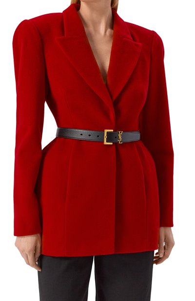 Кожаный ремень SAINT LAURENT черного цвета по цене 73150 руб., арт. 634437/DTI0W, фото 2 Кожаный ремень SAINT LAURENT, арт. 634437/DTI0W, фото 2