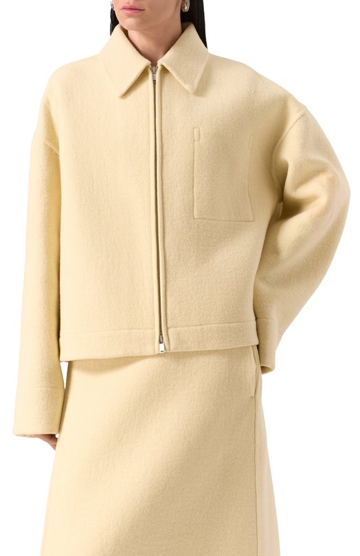 Шерстяная куртка Jil Sander J40BN0168-J40020 Кремовый  J40BN0168-J40020 Фото 3