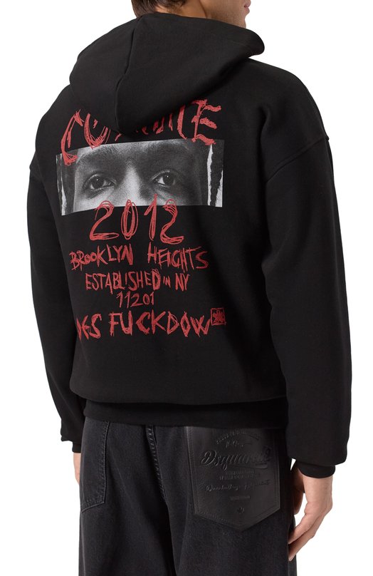 Хлопковое худи Comme des Fuckdown CFABM01807 Чёрный  CFABM01807 Фото 4
