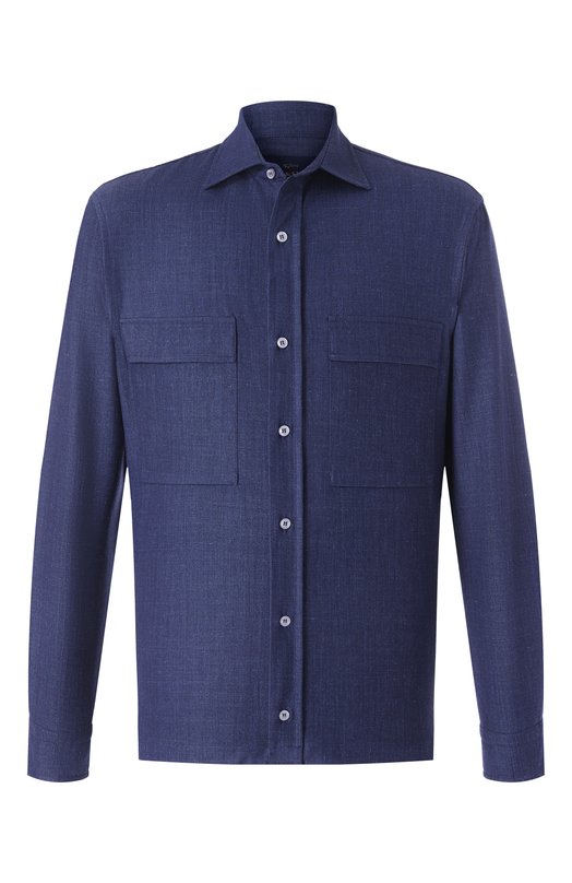 Рубашка из шерсти и шелка Paul&Shark 25413280 Синий 25413280
