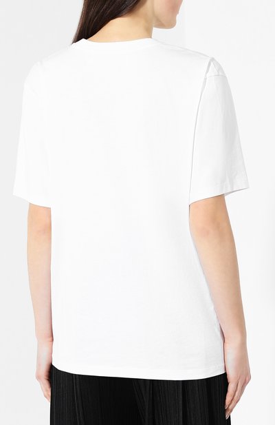 Хлопковая футболка VICTORIA, VICTORIA BECKHAM, арт. JYVV 072C PSS19 C0TT0N JERSEY, фото 4