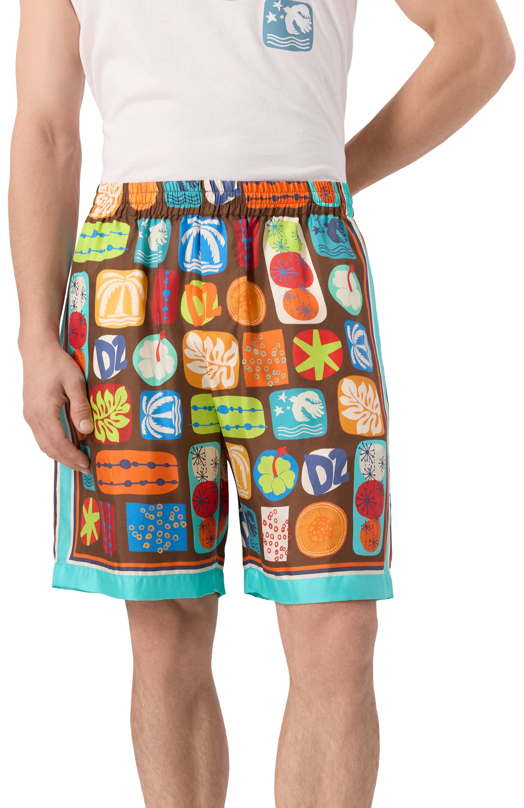 Шелковые шорты DSQUARED2, арт. S78MU0059/D35293, фото 3