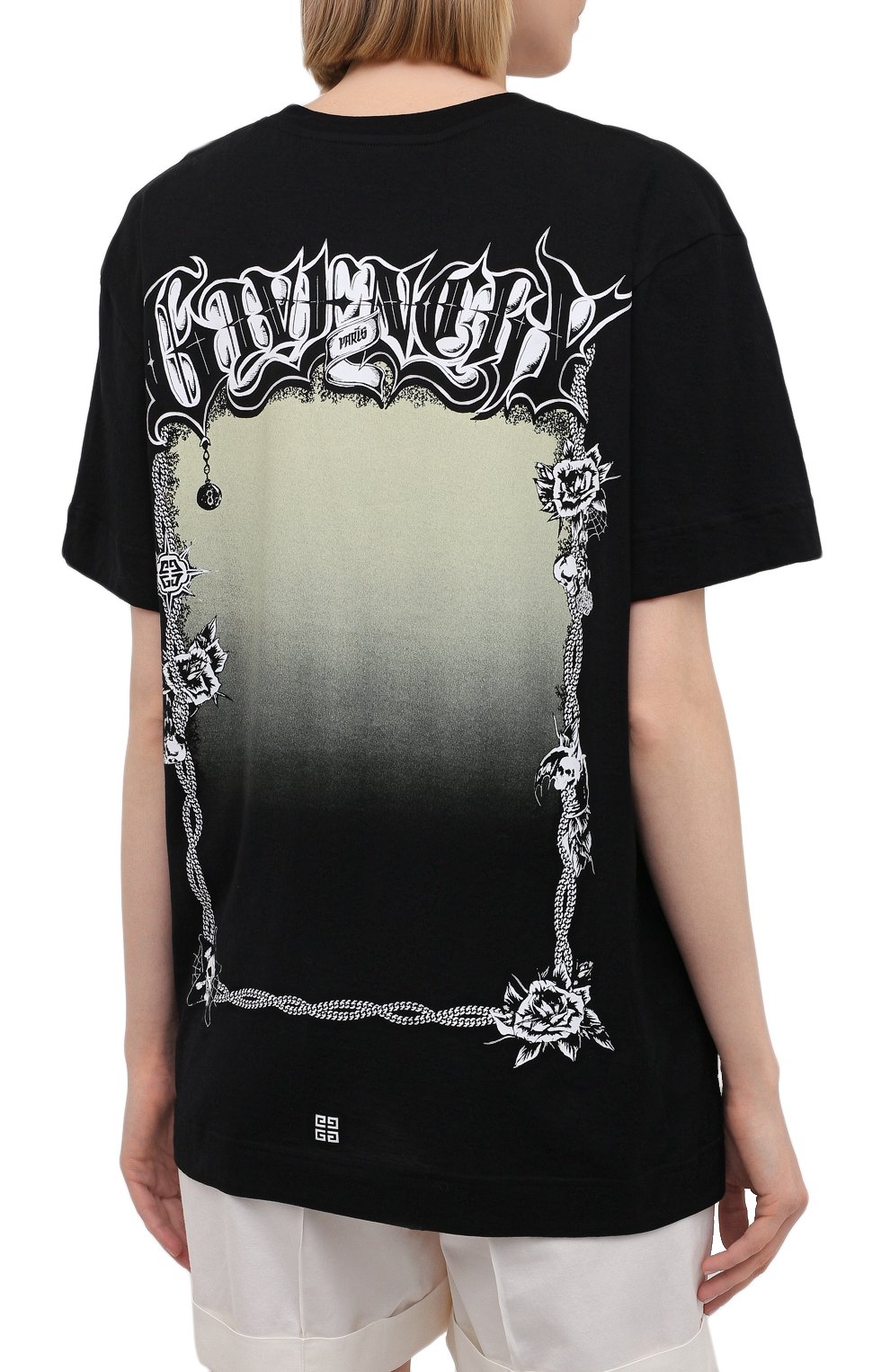 Хлопковая футболка GIVENCHY, арт. BW707Z3Z5S, фото 4