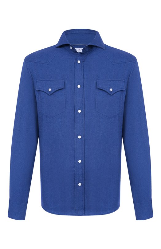 Рубашка Brunello Cucinelli MY6374008 Синий MY6374008
