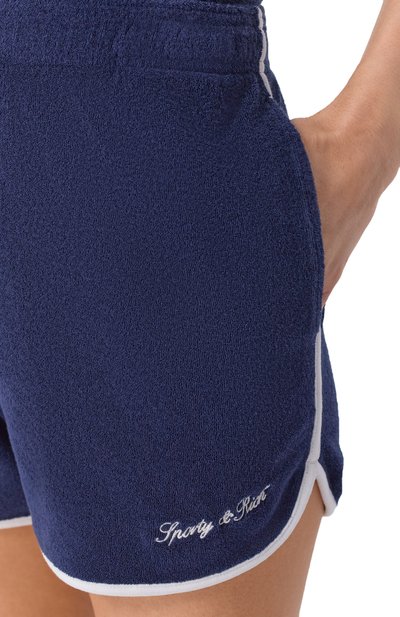 Хлопковые шорты SPORTY AND RICH темно-синего цвета по цене 19950 руб., арт. SH01375326BL107, фото 5 Хлопковые шорты SPORTY AND RICH, арт. SH01375326BL107, фото 5