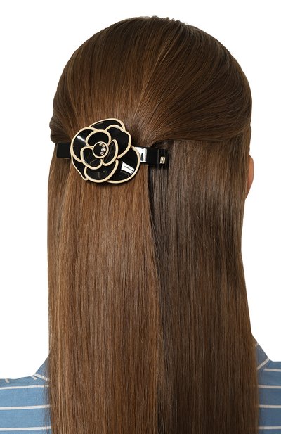 Заколка для волос ALEXANDRE DE PARIS черного цвета по цене 16480 руб., арт. AA8-18232-02 X, фото 2 Заколка для волос ALEXANDRE DE PARIS, арт. AA8-18232-02 X, фото 2