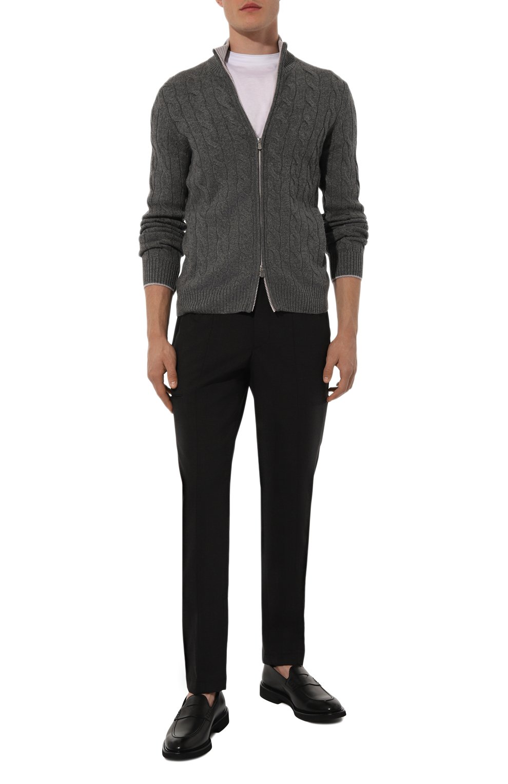 Кардиган из шерсти и кашемира GRAN SASSO темно-серого цвета по цене 62450 руб., арт. 23161/19672, фото 2 Кардиган из шерсти и кашемира GRAN SASSO, арт. 23161/19672, фото 2