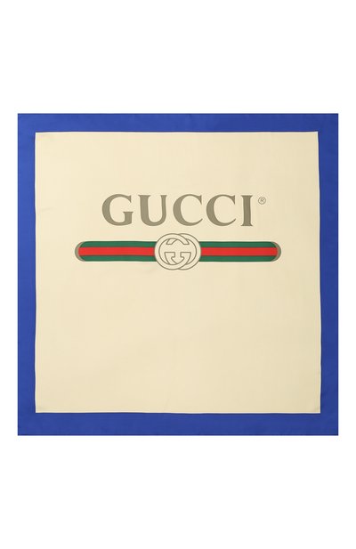 Шелковый платок с логотипом бренда GUCCI, арт. 529002/3G001, фото 3