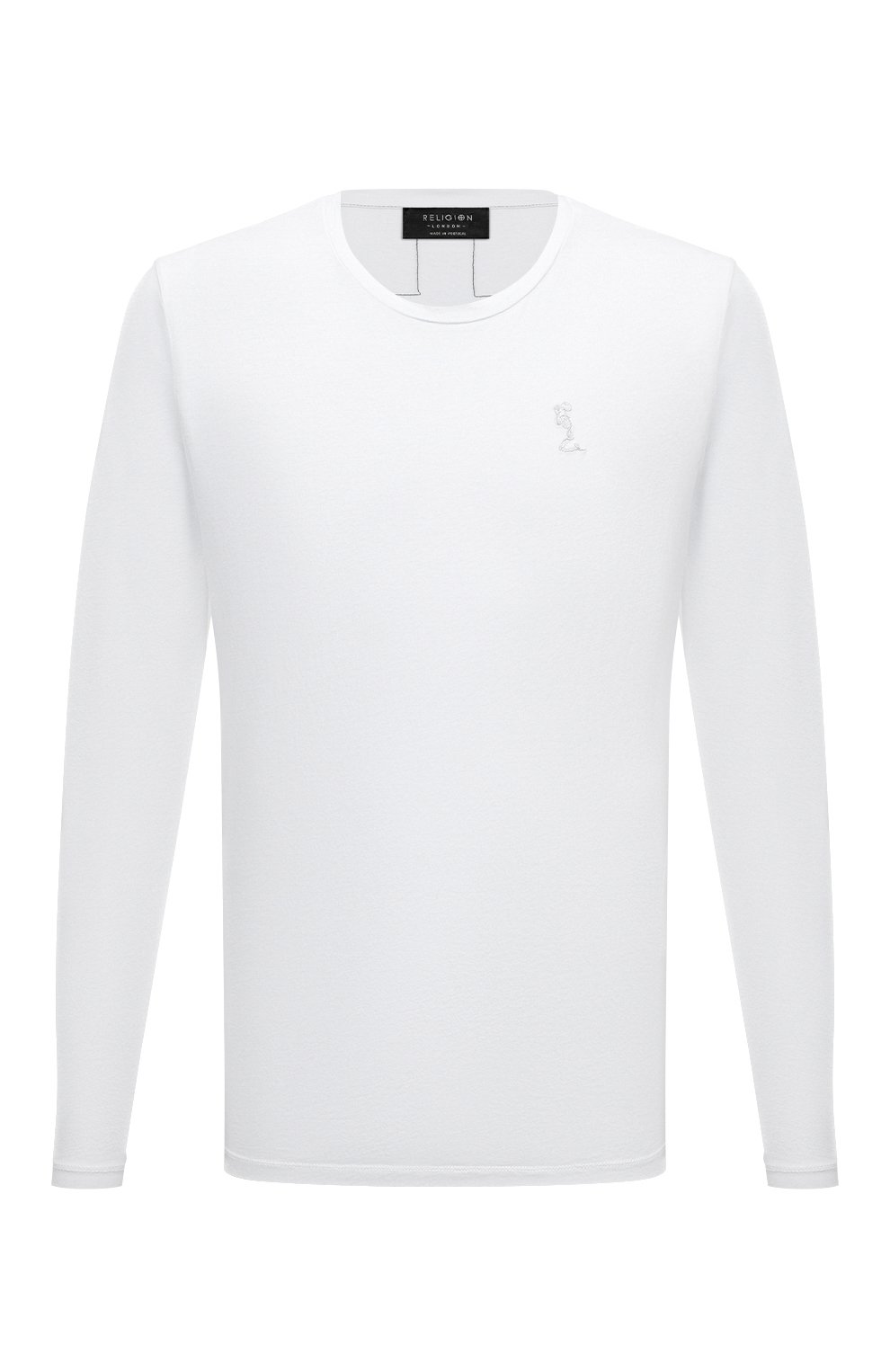Хлопковый лонгслив RELIGION белого цвета по цене 5140 руб., арт. MCPPLN08, фото 1 Хлопковый лонгслив RELIGION, арт. MCPPLN08, фото 1