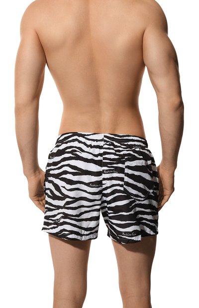 Плавки-шорты MOSCHINO черно-белого цвета по цене 13550 руб., арт. A4218/9312, фото 3 Плавки-шорты MOSCHINO, арт. A4218/9312, фото 3