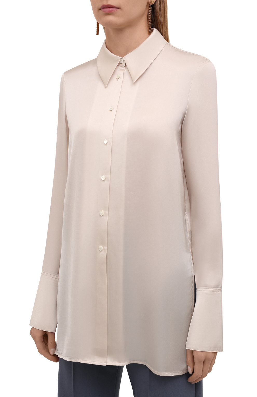 Рубашка LOW CLASSIC бежевого цвета по цене 27400 руб., арт. L0W21FW_SH08CR, фото 3 Рубашка LOW CLASSIC, арт. L0W21FW_SH08CR, фото 3