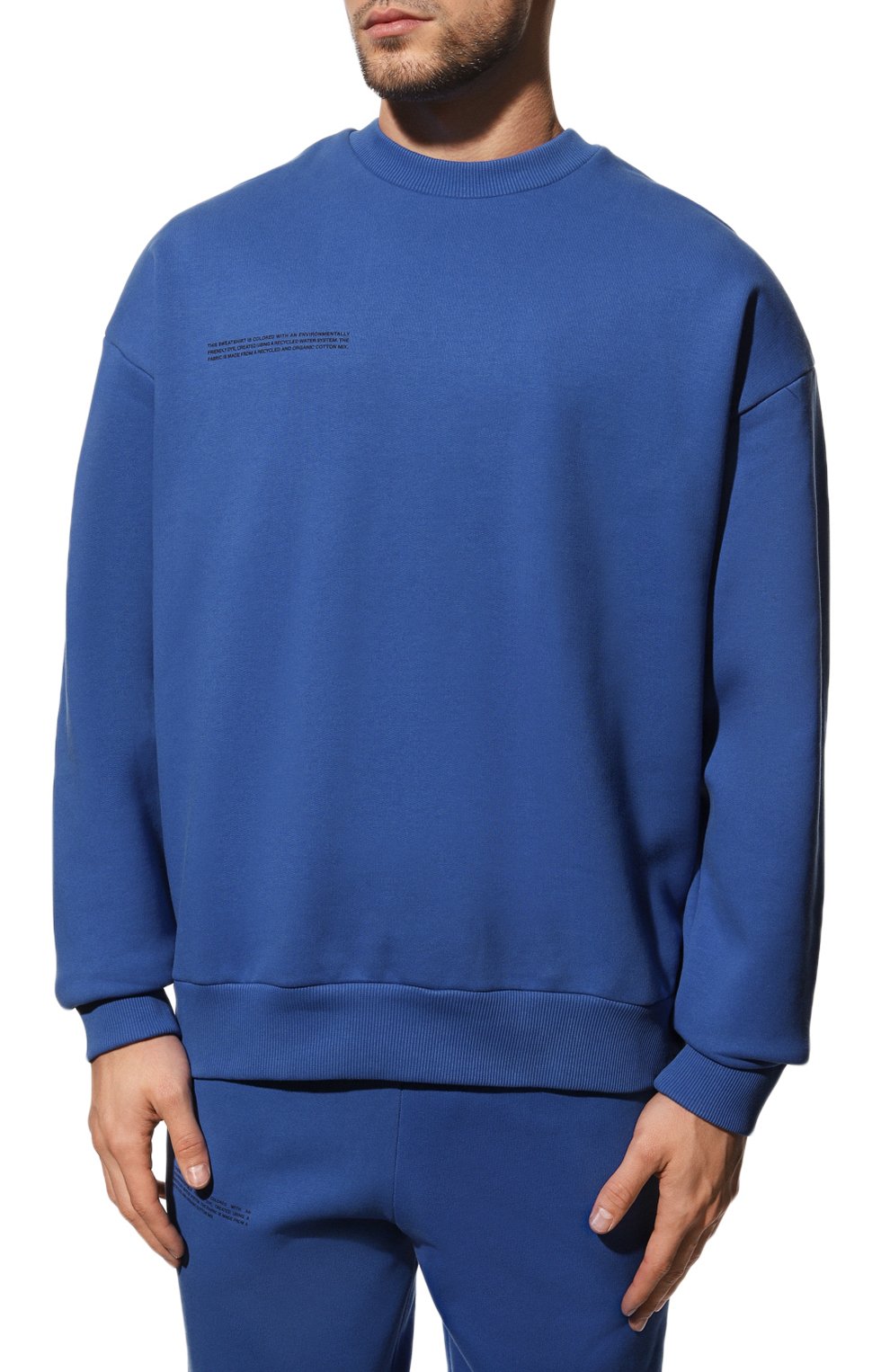 Хлопковый свитшот PANGAIA синего цвета по цене 19100 руб., арт. 365 Signature Sweatshirt, фото 6 Хлопковый свитшот PANGAIA, арт. 365 Signature Sweatshirt, фото 6