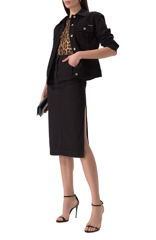 Джинсовая юбка Dolce & Gabbana F4CP1D/G8KD1 Чёрный  F4CP1D/G8KD1 Фото 2