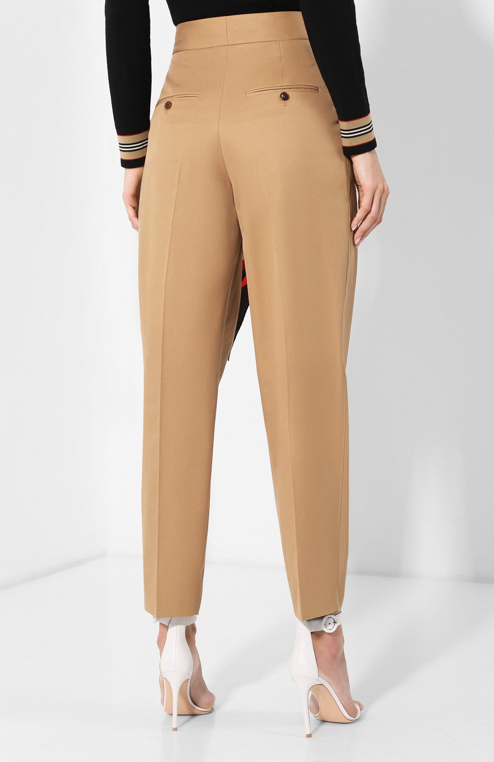 Брюки с поясом BURBERRY бежевого цвета по цене 147000 руб., арт. 4560445, фото 4 Брюки с поясом BURBERRY, арт. 4560445, фото 4