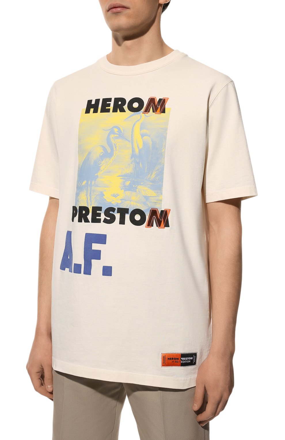 Хлопковая футболка HERON PRESTON, арт. HMAA026S22JER0040315, фото 3