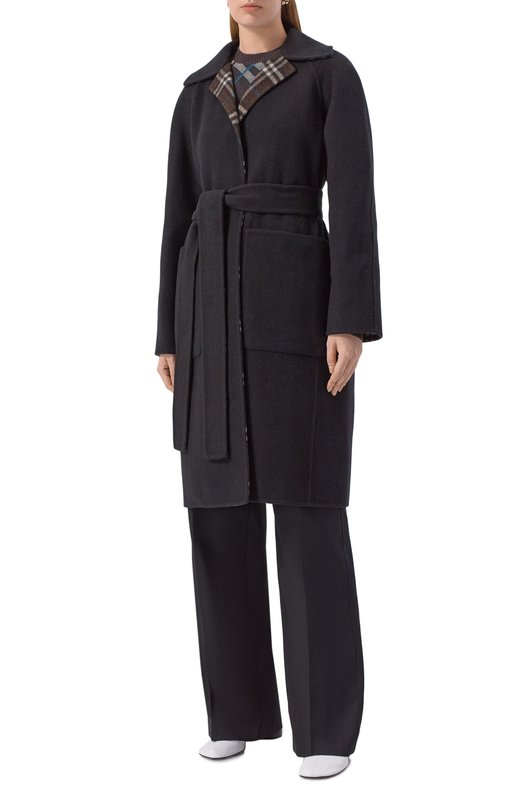 Двустороннее пальто из шерсти Burberry 8113064 Чёрный  8113064 Фото 3