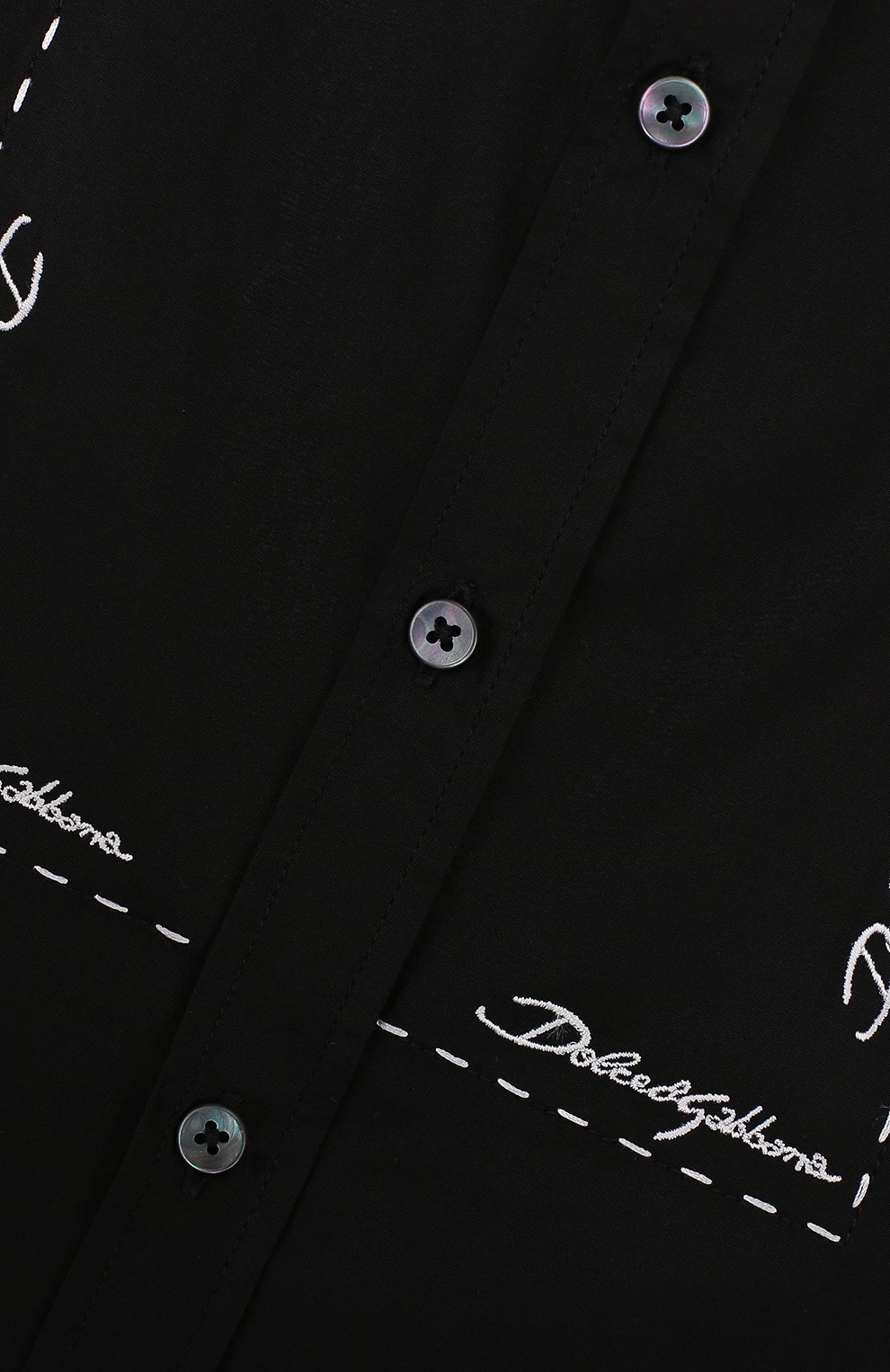 Хлопковая рубашка с контрастной вышивкой DOLCE & GABBANA, арт. L42S44/FU5GK/2-6, фото 3