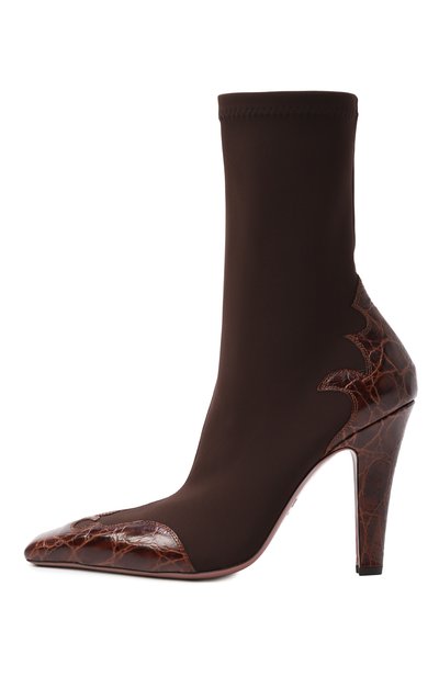 Комбинированные ботильоны belle western 100 PARIS TEXAS коричневого цвета по цене 85100 руб., арт. PX1563/XC0MI, фото 4 Комбинированные ботильоны belle western 100 PARIS TEXAS, арт. PX1563/XC0MI, фото 4