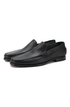 Мужские кожаные лоферы SANTONI темно-синего цвета, арт. MCPT15539LC7SDIRU49 | Фото 1 (Статус проверки: Проверена категория, Проверено; Стили: Классический; Материал внутренний: Натуральная кожа; Нос: Не проставлено; Материал сплава: Проверено, Проставлено; Материал внешний: Натуральная кожа)