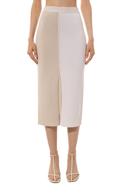 Юбка из шерсти и кашемира LORENA ANTONIAZZI бежевого цвета по цене 56900 руб., арт. A24123SM02G/2472, фото 3 Юбка из шерсти и кашемира LORENA ANTONIAZZI, арт. A24123SM02G/2472, фото 3