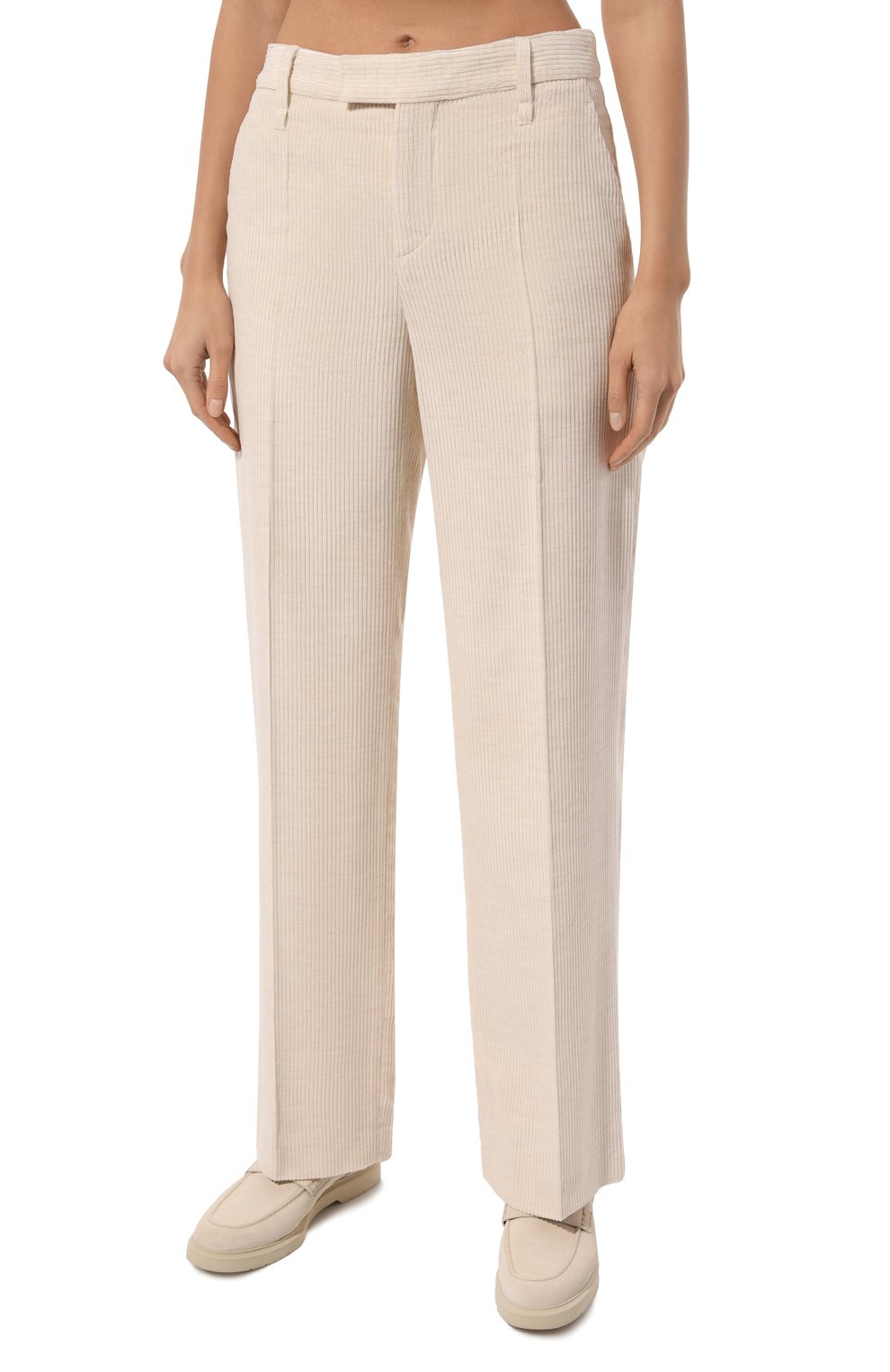 Вельветовые брюки BRUNELLO CUCINELLI кремового цвета по цене 168000 руб., арт. MP576P8699, фото 3 Вельветовые брюки BRUNELLO CUCINELLI, арт. MP576P8699, фото 3