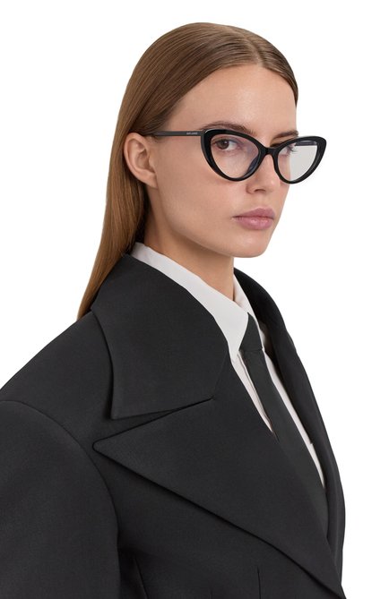 Женские оправа SAINT LAURENT черного цвета, арт. SL 777 001 | Фото 2 (Региональные ограничения белый список (Axapta Mercury): Не проставлено; Тип очков: Оправа; Нос: Не проставлено)