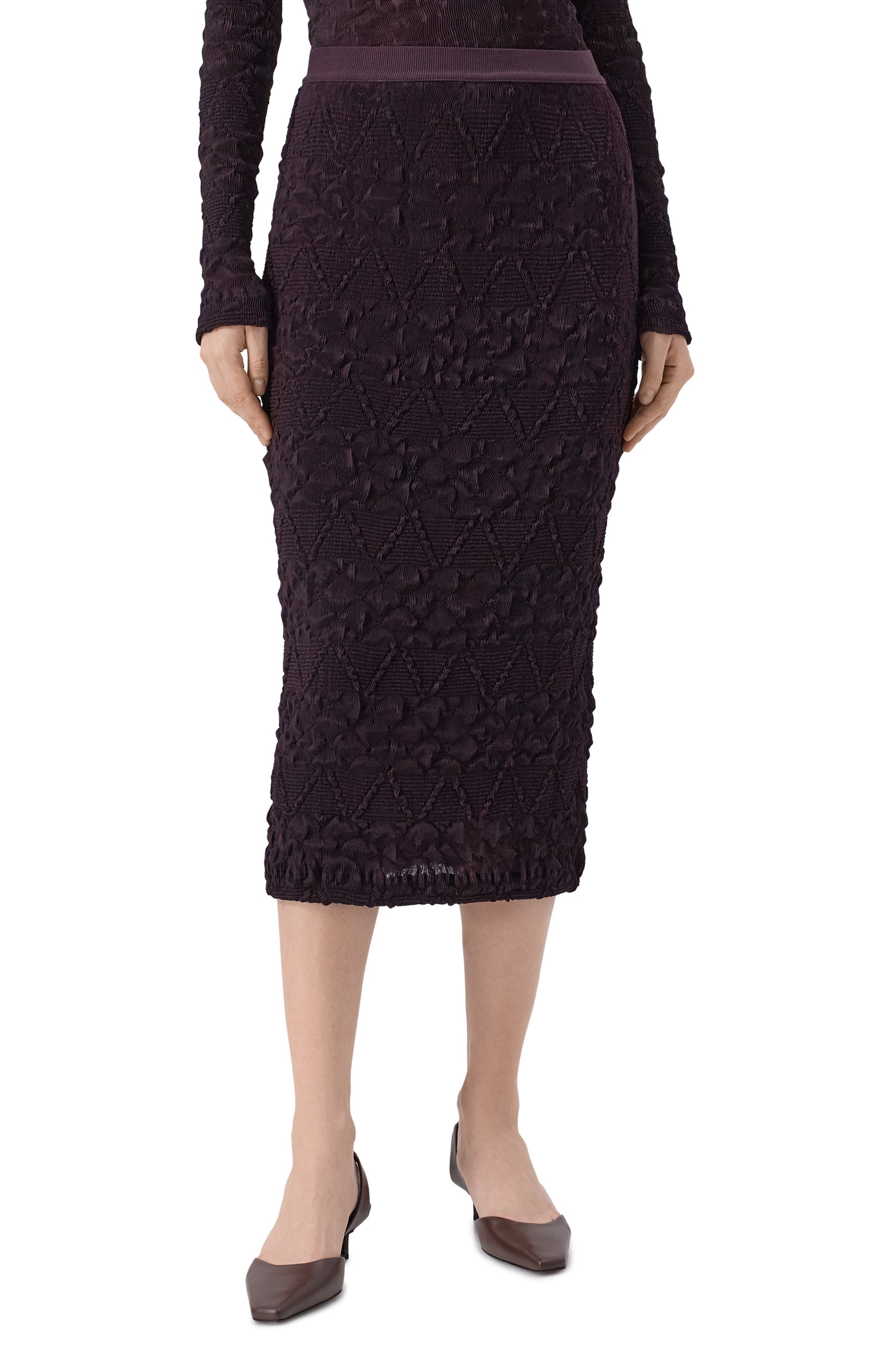 Юбка BOSS фиолетового цвета по цене 29550 руб., арт. 50547997, фото 3 Юбка BOSS, арт. 50547997, фото 3