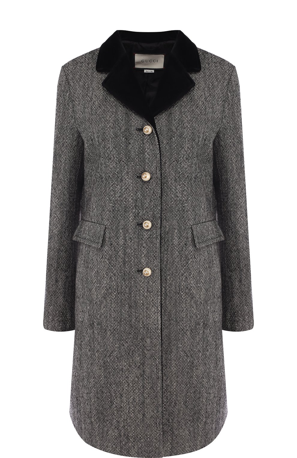 Шерстяное пальто с контрастным воротником GUCCI, арт. 516422/ZLW05, фото 1