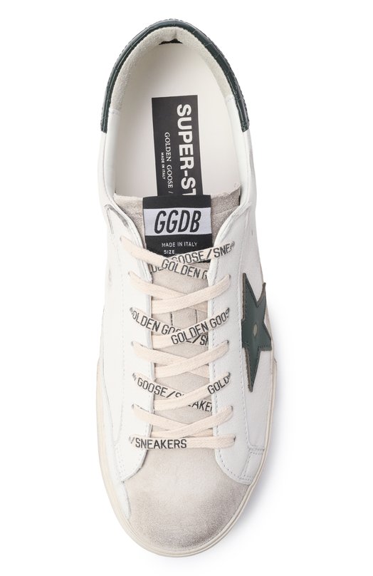 Кожаные кеды Super-Star Golden Goose Deluxe Brand GMF00101.F008113 Белый  GMF00101.F008113 Фото 5