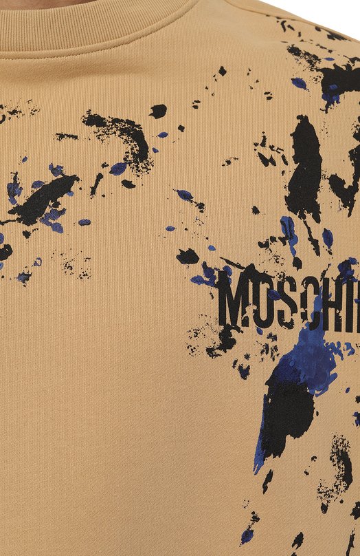 Хлопковый свитшот Moschino Бежевый, фото 5