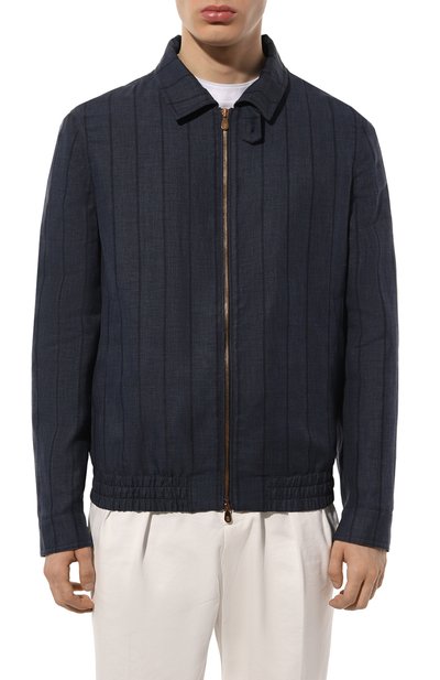 Бомбер из шерсти и льна BRUNELLO CUCINELLI, арт. MW4756205P, фото 3