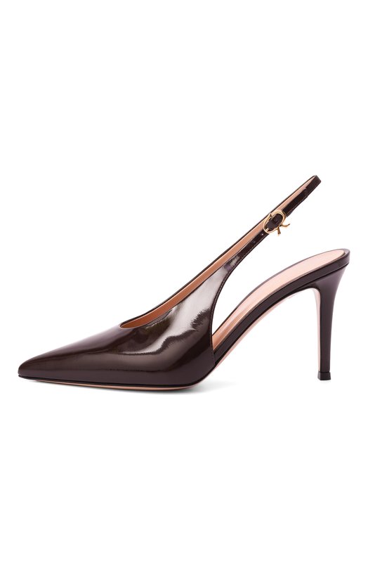 Кожаные туфли Robbie 85 Gianvito Rossi G95461.85RIC.NUIB0UR Бордовый  G95461.85RIC.NUIB0UR Фото 4