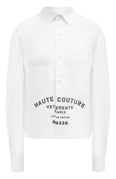 Женская хлопковая рубашка VETEMENTS, арт. UE64SH130W